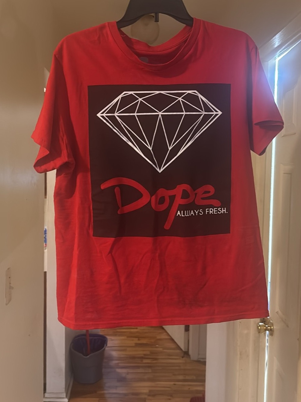 DOPE Red Graphic Tee with White Print